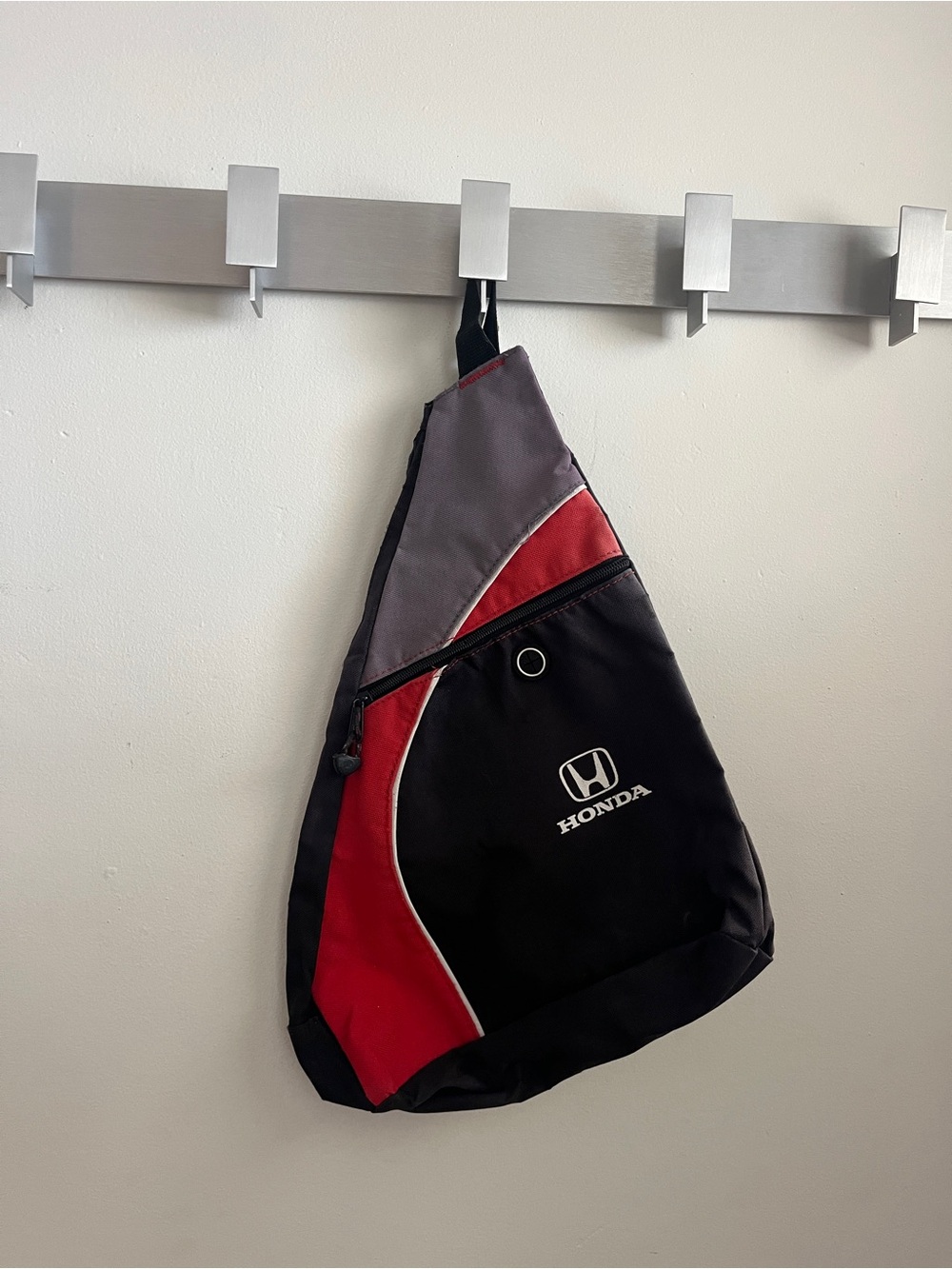 Men's Black & Red Sling Backpack